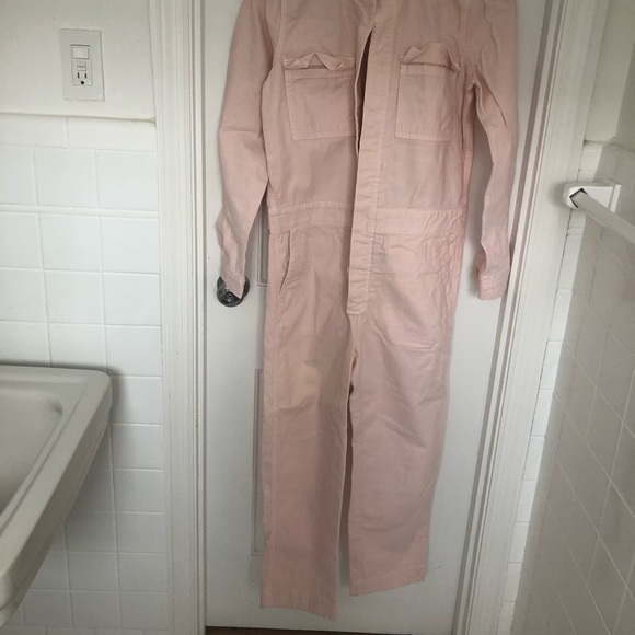 Madewell Pink Denim Overall. - Picture 7 of 8